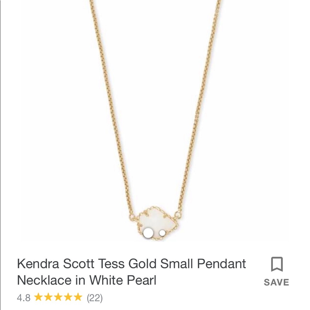 Kendra Scott Tess pendant necklace in white pearl